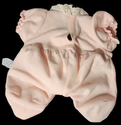Peluche de oso de peluche vintage Chosun Beating FUNCIONANDO corazón a corazón rosa bebé 1986 - Imagen 13 de 18
