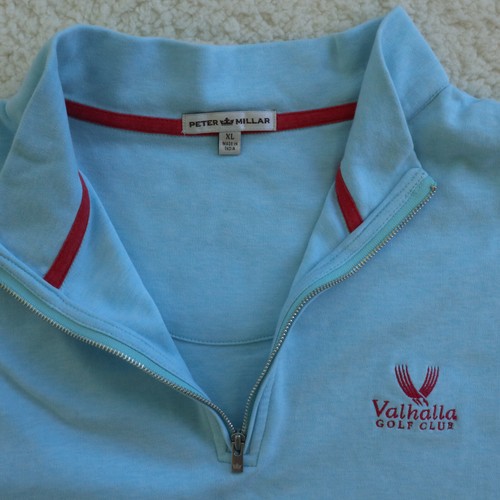 Peter Millar 1/4 Zip Pullover Valhalla GC Herren Gr. XL Crown Sport hellblau - Bild 7 von 10