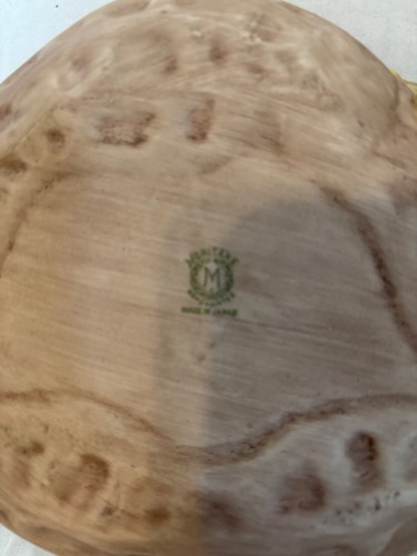 VINTAGE NORITAKE HAND PAINTED PEANUT SHAPED DIMPLED PORCELAIN SERVING BOWL - Picture 11 of 11