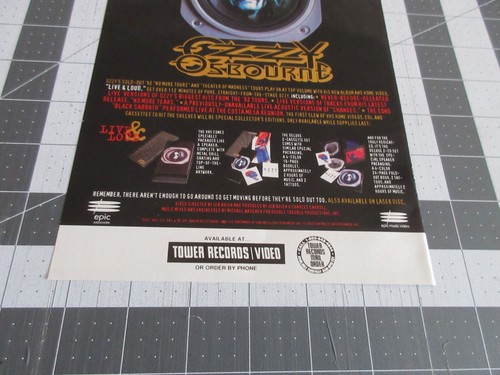 1993 Ozzy Osbourne Live & Louder, Print Ad - Picture 3 of 3