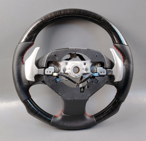 IS250 IS350 ISF LEXUS 07 - 12 HYDRODIPPED RED STICHES MULTIMEDIA STEERING WHEEL - Picture 16 of 20