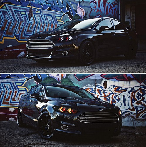 LED Projector Headlights For 2013-2016 Ford Fusion Halogen to LED Red Demon Eyes - Picture 4 of 18