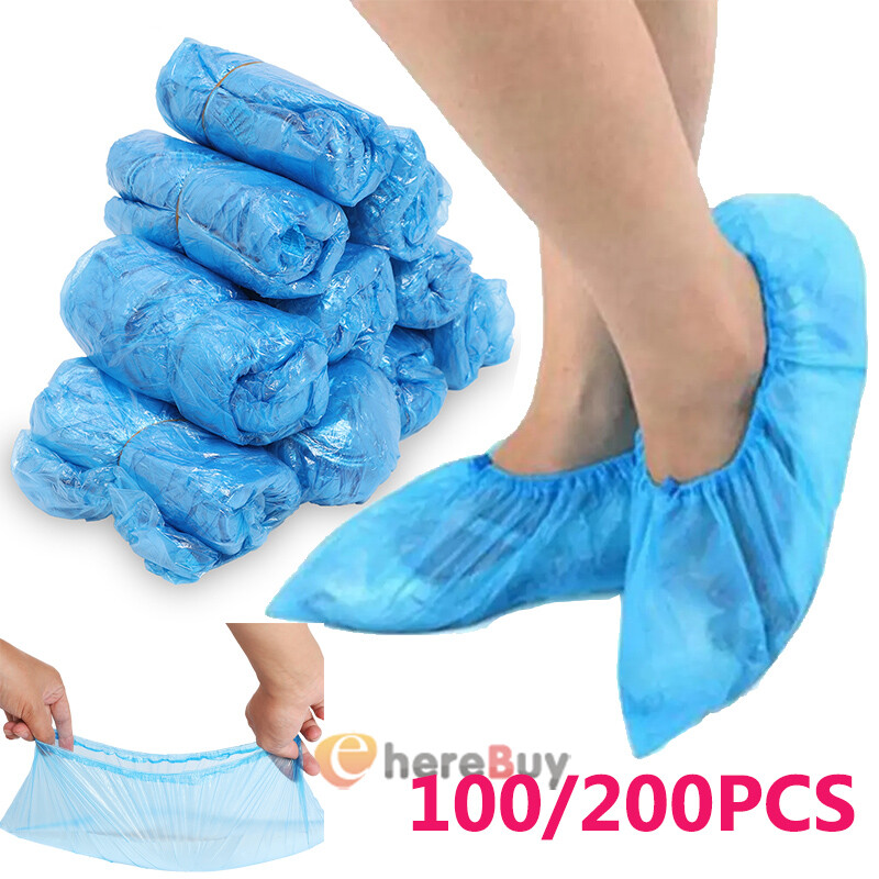 100/200 Pcs Shoe Covers Disposable Non Slip Premium