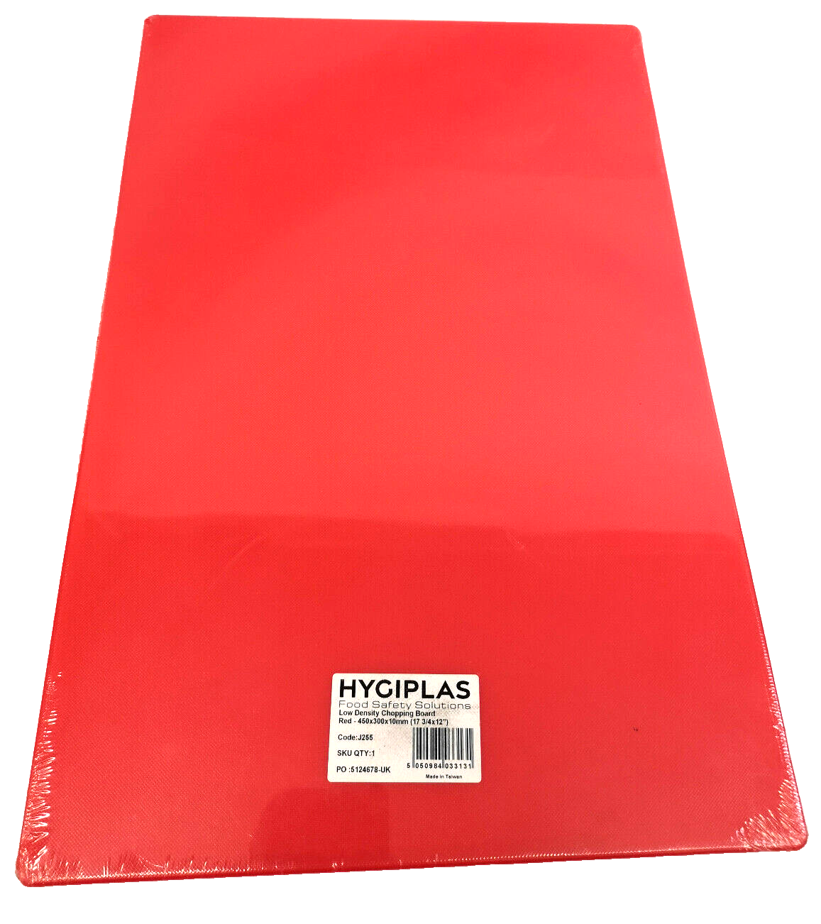 Hygiplas Chopping Board in Red Coloured 450 x 300 mm x 10mm-New Low Density