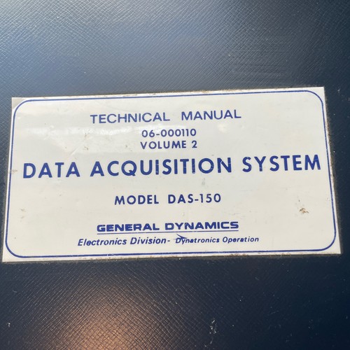 General Dynamics Technical Manual 06-000110 V1 Model DAS-150 1970 - Picture 2 of 11
