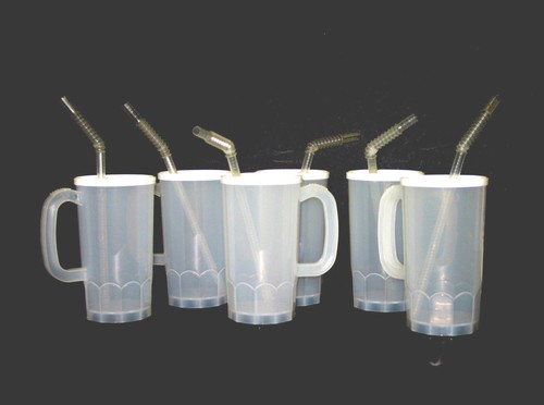8 22 Ounce Beer Mugs, Lids, Flex Straws Mfg USA Dishwasher Safe, No BPA * - Picture 3 of 4