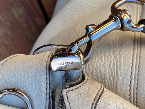 Borsa Gucci Hobo in pelle bianca - Icon Bit grande - Foto 4 di 23