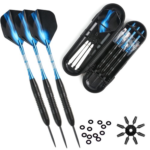 3/6/9Pcs 22g Professional Steel Tip Darts Set Iron Barrel 162mm Flights Stems US - Picture 22 of 24