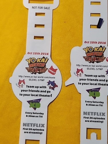 Yo Kai Ver La Película Relojes Mercancía de Película Añadir Plástico Troquelado 2 Netflix - Imagen 5 de 7
