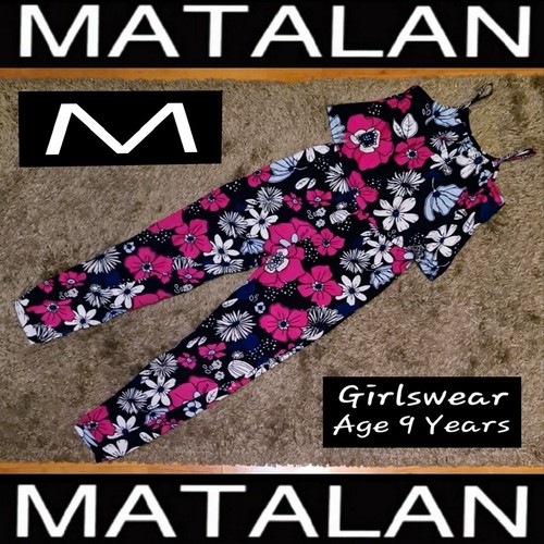 ❤MATALAN GIRLS BOLD FLORAL TIERED STYLE 100%COTTON JUMPSUIT AGE 9YRS~WORN ONCE❤ - Picture 2 of 12