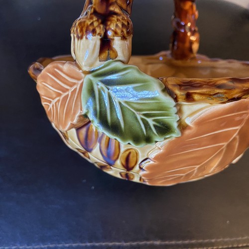 Harvest Glazed Ceramic Fall Thanksgiving Basket Candy Nut Dish Bowl Kohls - Picture 5 of 10