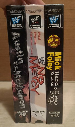 WWF No Mercy (2001, VHS) 3 VHS Bundle Lot Steve Austin vs Kurt Angle, The Rock - Picture 3 of 12