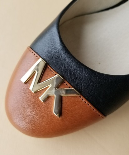 ZAPATOS PLANOS DE BALLET MICHAEL KORS HAYLEY ICÓNICOS LOGOTIPO MK NEGRO MARRÓN GRIS ME ENCANTAN - Imagen 3 de 7