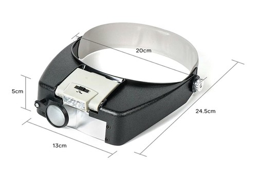 Dental Lab Loupes with LED Lamp Portable | Magnification 1.5X-10X | TOSCANA - Picture 2 of 3