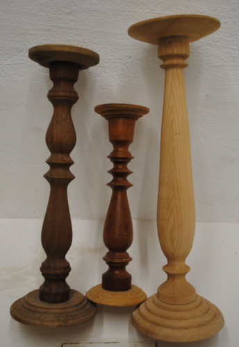 3 gedrechselte Säulen aus Holz - Blumensäulen - Bild 13 von 13
