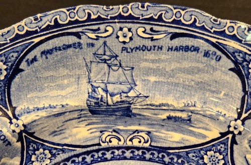 Vintage W Adams & Sons Plymouth Rock Souvenir 10" Plate - Picture 8 of 12