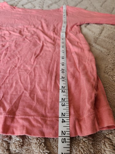 J Crew Pink Painter Tee Shirt Womens Size M Pullover Top Long Sleeve Cotton EUC - Picture 9 of 11