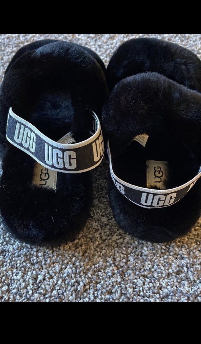 UGG W Super Fluff Slipper ブラック 6 UGG Women's Super Fluff Slipper - FREE Shipping & FREE