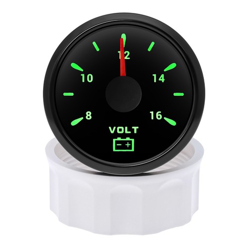 2'' 52mm Voltmeter Volt Meter 8-16V Voltage 12V 7 Colors LED For Car Boat Truck - Picture 15 of 18