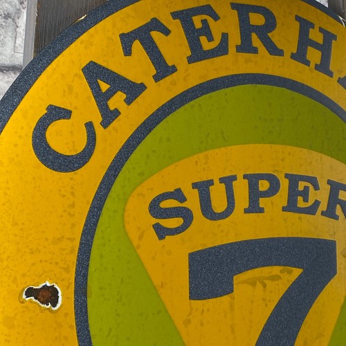 CATERHAM Enamel Sign ø 16.1" (41cm) Rare Vintage Garage Showroom Wall Decoration - Picture 10 of 16