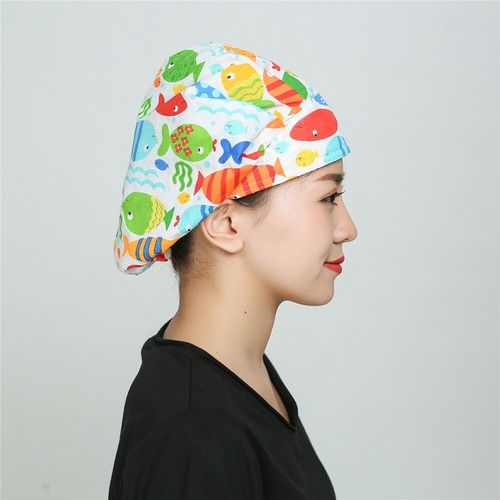 Womens/Mens Florals Printed Cap Scrub Hat/Cap Head Wear Adjustable Accessories - Picture 399 of 660