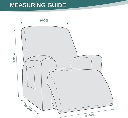 Ruaozz Recliner Sofa Covers Recliner Chair Covers Couch Covers for Reclining Cou - Picture 6 of 7