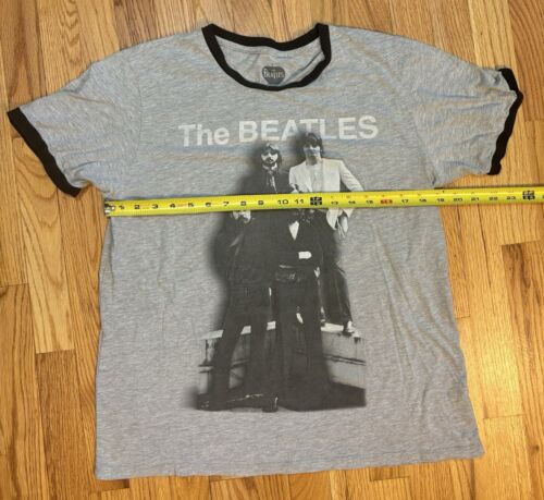 The Beatles 2013 Apple Corps T-Shirt Adult Large Gray Ringer Tee - Picture 5 of 8
