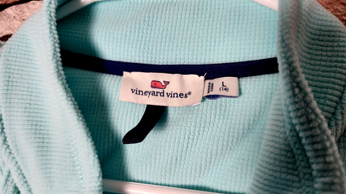 Vineyard Vines Girls sz L (14) Blue Teal Lightweight Vest 18.5"x21" Excellent - Picture 6 of 7