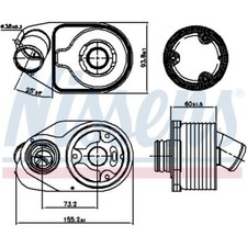 Ölkühler 155 x 94 passend für Fiat Ducato Pritsche Fahrgestell 250  290  250
