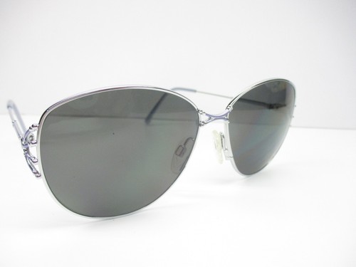 Womens Vintage Sunglasses Liberty Nina Silver Lilac Japan 57 Metal Fashion NOS  - Bild 3 von 8