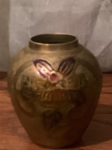 Jarrón de latón vintage - Hecho en la India - 3" - Creo que dice un pilauso en la parte inferior - Imagen 8 de 9