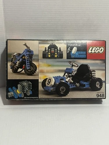 Vintage Lego Expert Builder Set 948 Go-Cart 100% Complete But No Number Sticker