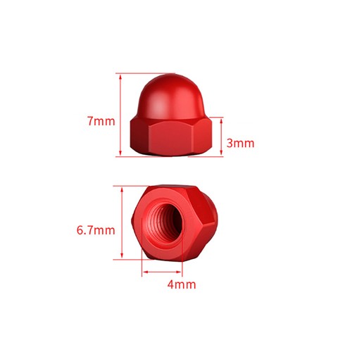 M3 M4 M5 M6-M20 Dome Nuts Colorful Nylon Plastic Hex Dome Nuts Grade 66 DIN1587 - Picture 30 of 61
