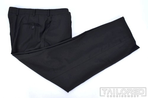 ISAIA Base S Solid Black Aquaspider Wool Jacket Pants SUIT - EU 54 / US 44 S - Picture 7 of 10