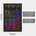 Tri-mode Connection Number Pad USB Bluetooth - kompatybilny 21 klawiszy Tri-Mode