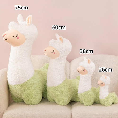 Kuscheltier Alpaka Plushies Weiches Lammfellwolle Stofftier Kissen - Bild 8 von 9