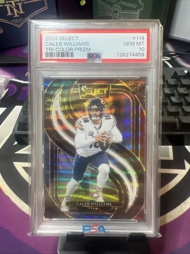 2024 Select Caleb Williams Tri-Color /249 PSA 10 RC Premier Lvl Bears