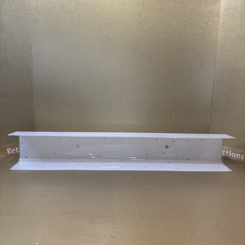 Vintage MCM Glas Waschtisch Licht Abdeckung 25"x4" U-Form Bar Atom Sterne 2-Loch - Bild 6 von 17