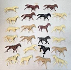 LOT OF 23 - Marx Calvary Horses Vintage Toy Figurines