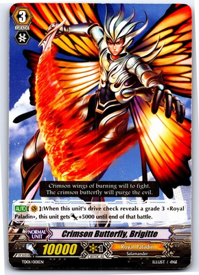 #ad CRIMSON BUTTERFLY BRIGITTE HOLO TD01 001EN TRIAL DECK CARDFIGHT VANGUARD HP $1.99