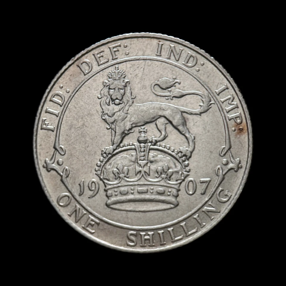 GREAT BRITAIN. 1907, Shilling, Silver - King Edward VII, Lion Statant, Crown 1 - Image 3 of 3