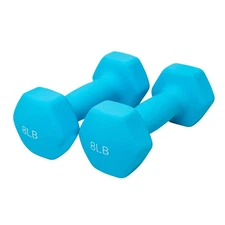 FUXION Neoprene Dumbbell Hand Weights Set of 2 - Non-Slip Hexagon Home Gym Yoga