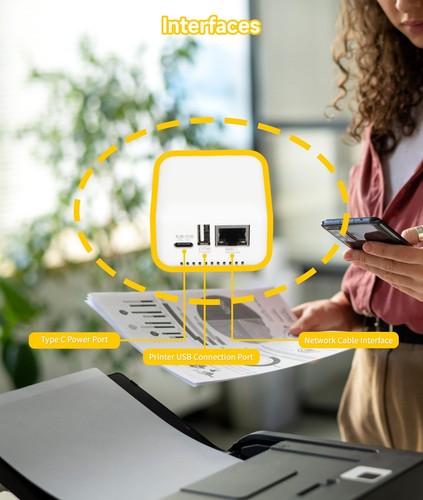 Gugxiom USB Print Server, Shared LAN Print Server, USB 2.0 Print Server, Windows - Photo 3/9