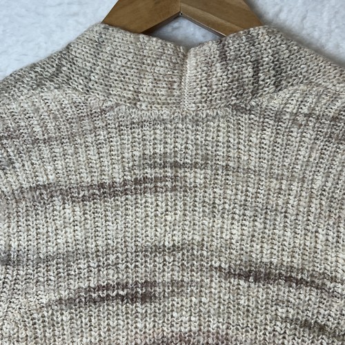 J. Jill Pure Jill Open Longline Cardigan Sweater Cream Gray Mauve Wool Blend Sm - Picture 17 of 20
