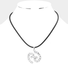 Cancer - Stone Embellished Zodiac Pendant Necklace