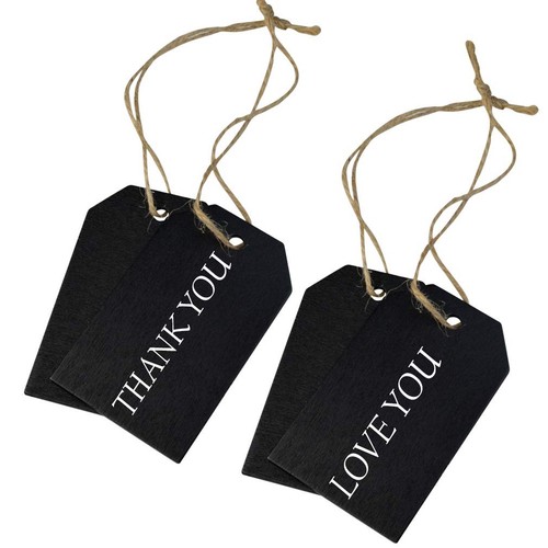 48 Pcs Chalkboard Tags, Hanging Wooden Mini Chalkboard Signs Decorative Label... - Picture 4 of 7