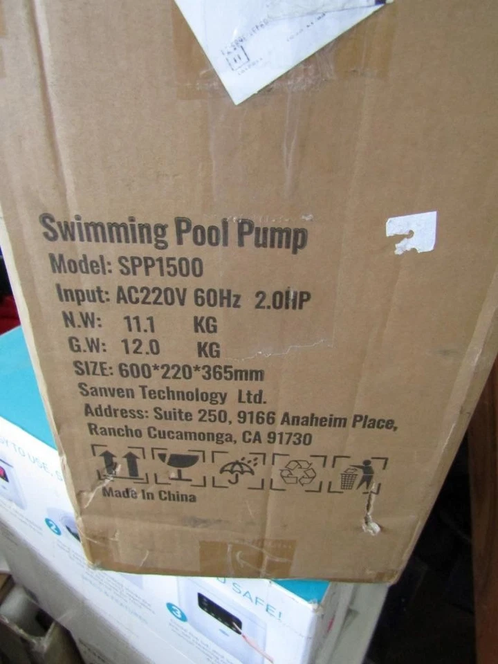 VEVOR In/Above Ground Pool Pump, 2 HP, Self Priming Single Speed Pool spa pump - Image 2 of 4