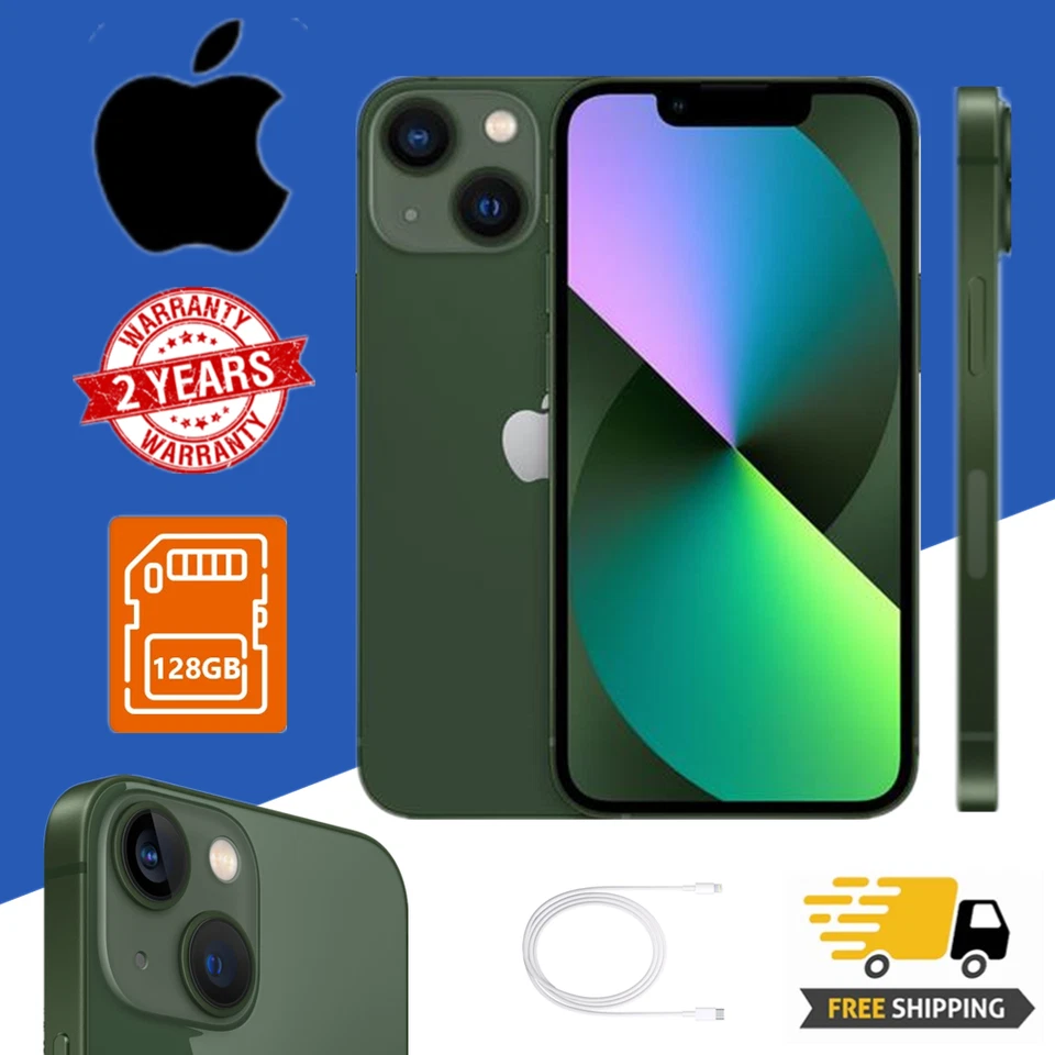 Apple iPhone 13 A2633 (CDMA + GSM) - 128GB - Alpingrün (Ohne Simlock) (Dual-SIM)