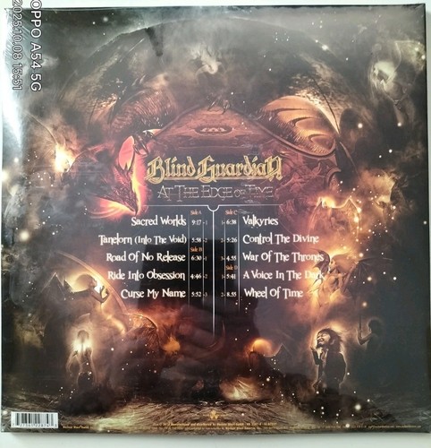 BLIND GUARDIAN AT THE EDGE OF TIME BLACK VINYL 2 LP GATEFOLD LTD WITH POSTER - Picture 2 of 5