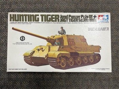 + Tamiya 1/35 Scale German Tank Destroyer Hunting Tiger Plastic Model Kit MM158A